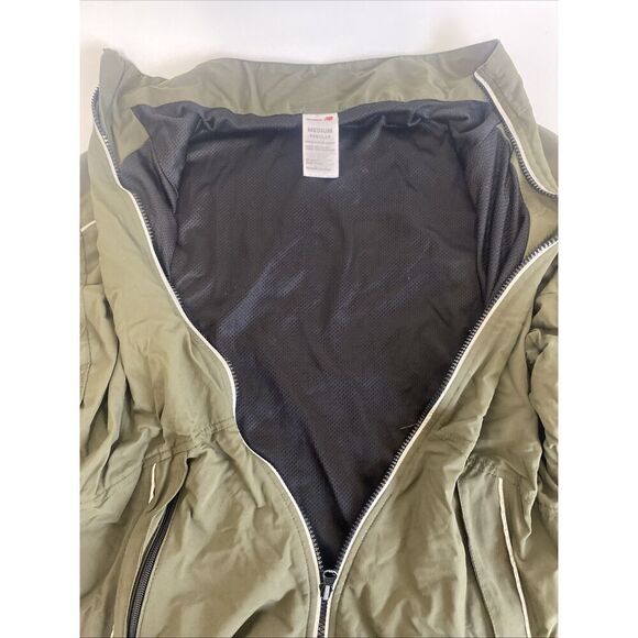 Mens New Balance Marines Green Jacket Full Zip Medium Nylon Reflective USA Made - Picture 12 of 13